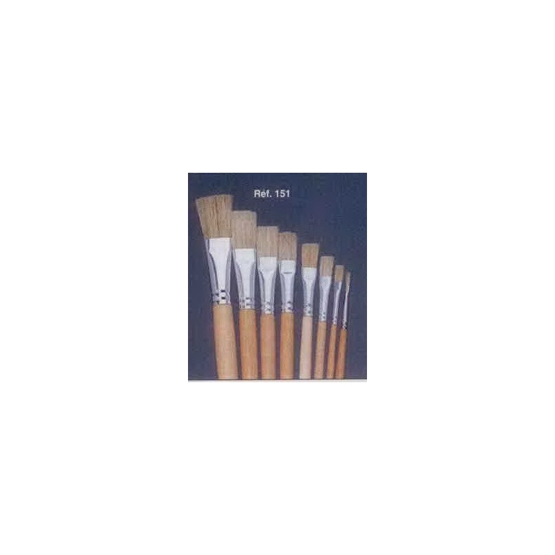 Pinceau ref 151 brosse à tableau plate soie blanche