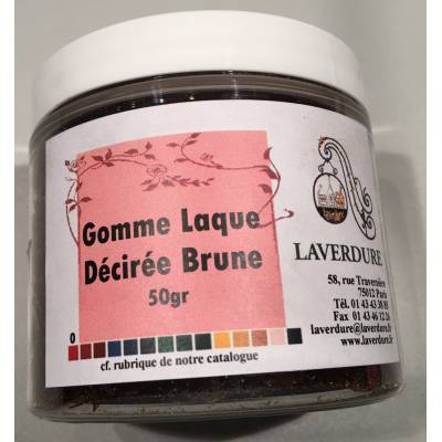 GOMME LAQUE DECIREE BRUNE Boite Petit Modèle 50GR