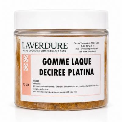 Gomme laque décirée platina
